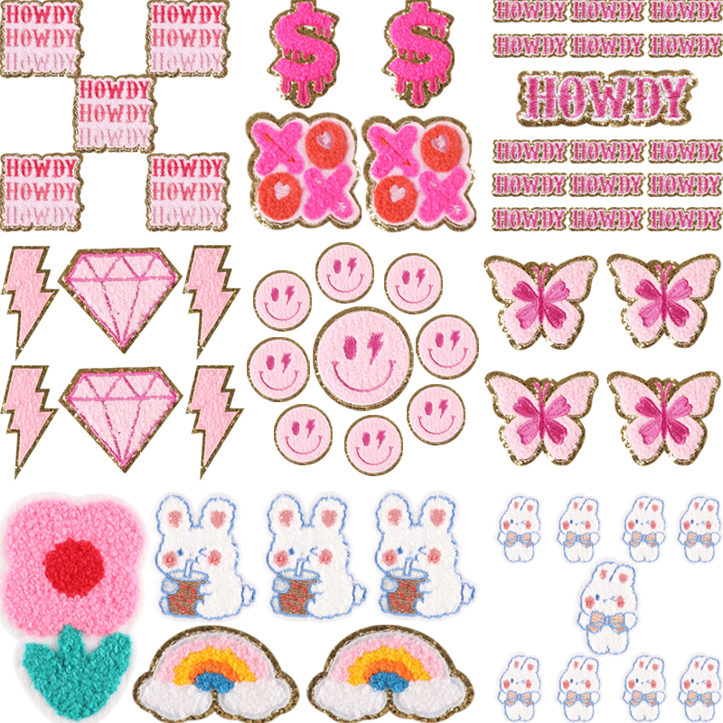 Embroidery Design 3D - 10pcs Iron On Patches Lot Chenille