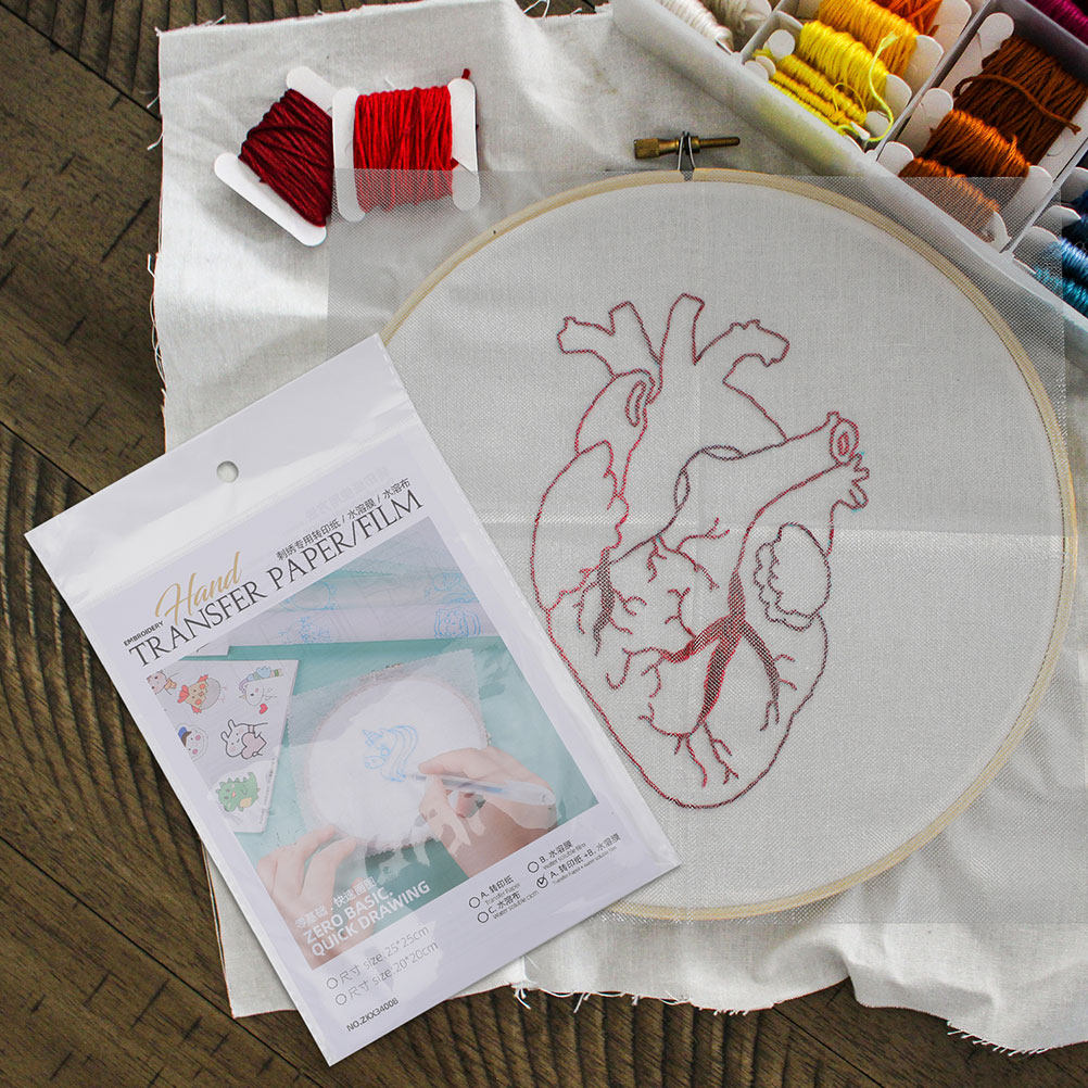Embroidery Canvas - 8Pcs Water Soluble Embroidery Transfer Paper