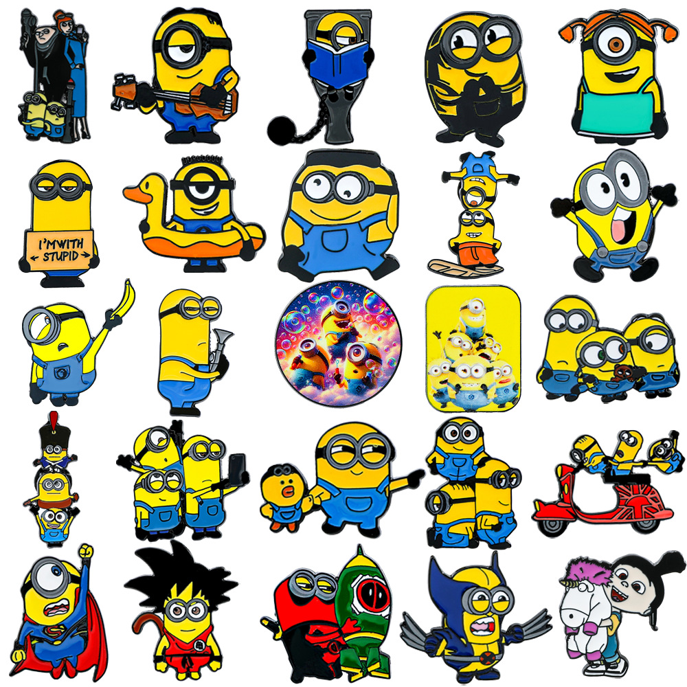 Embroidery Illustration - Minions Metal Badge, European and American