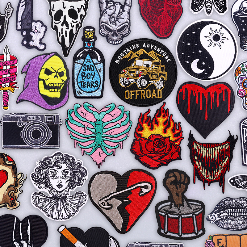 Embroidery Design 3D - Skull Head Embroidery Patch Iron On