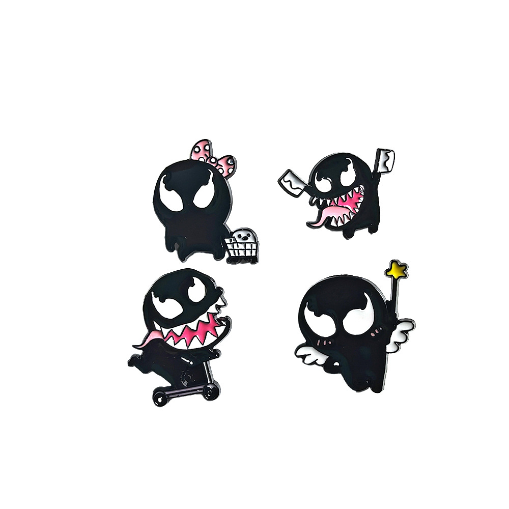 Embroidery Illustration - Cute Funny Venom Brooch Hot-selling Marvel