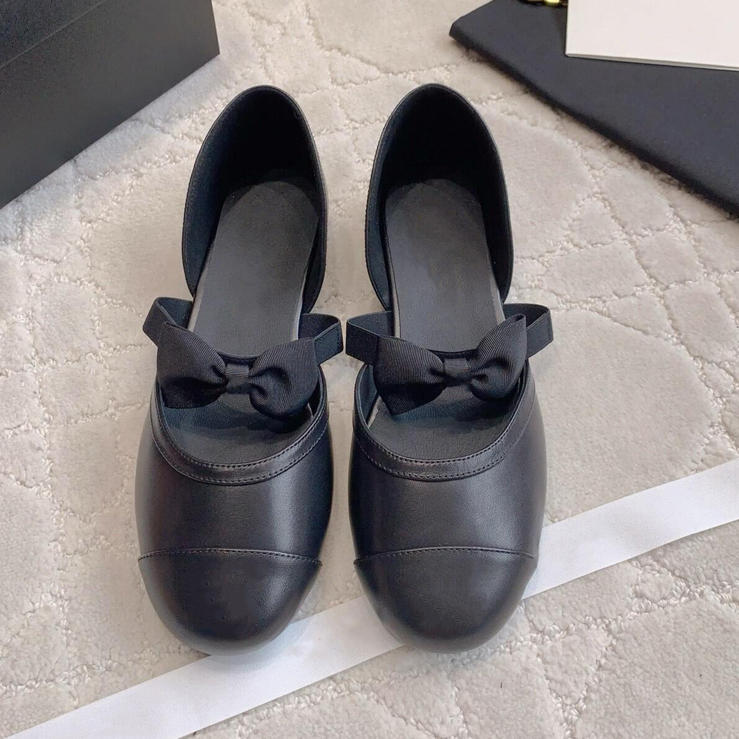 Embroidery Flat Shoes - Bow Ballet Shoes 2026 New French