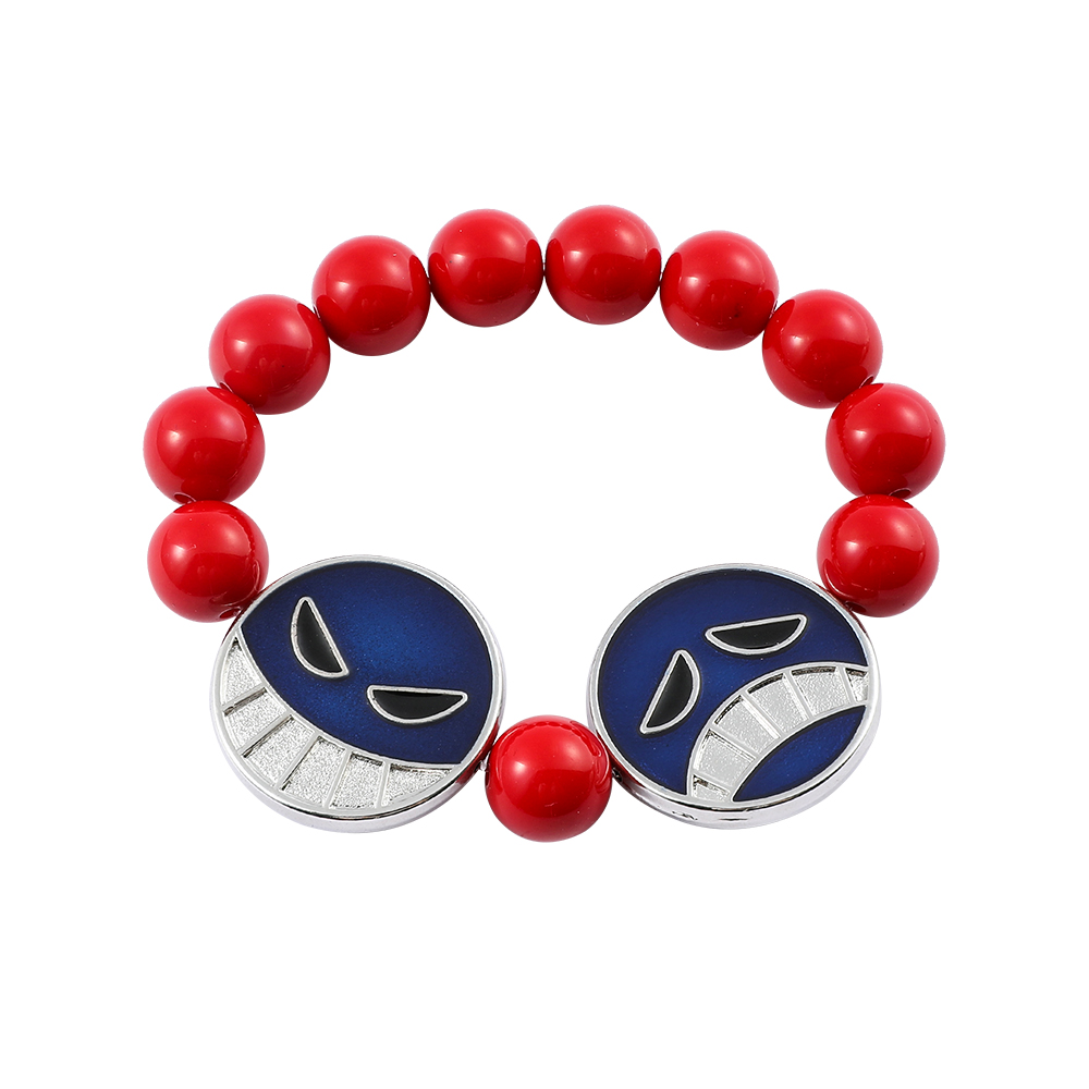 Anime Red Beads Face Bracelet  - Embroidery Illustration reseña y precio