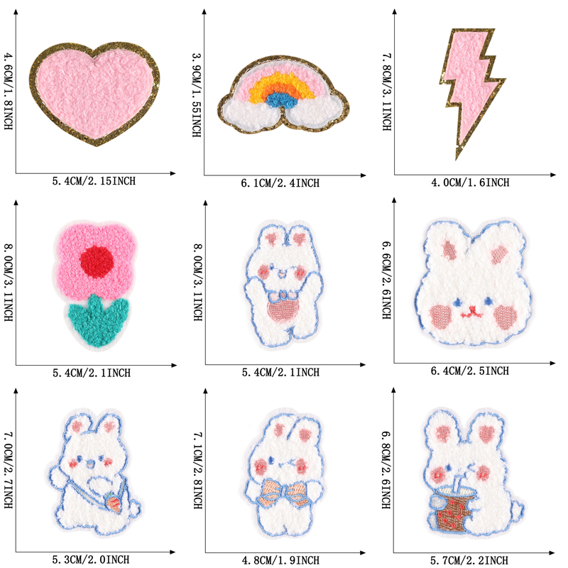 10pcs Iron On Patches Lot Chen - Embroidery Design 3D reseña y precio