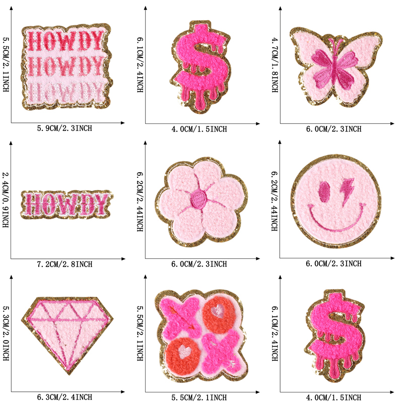 10pcs Iron On Patches Lot Chen - Embroidery Design 3D reseña y precio