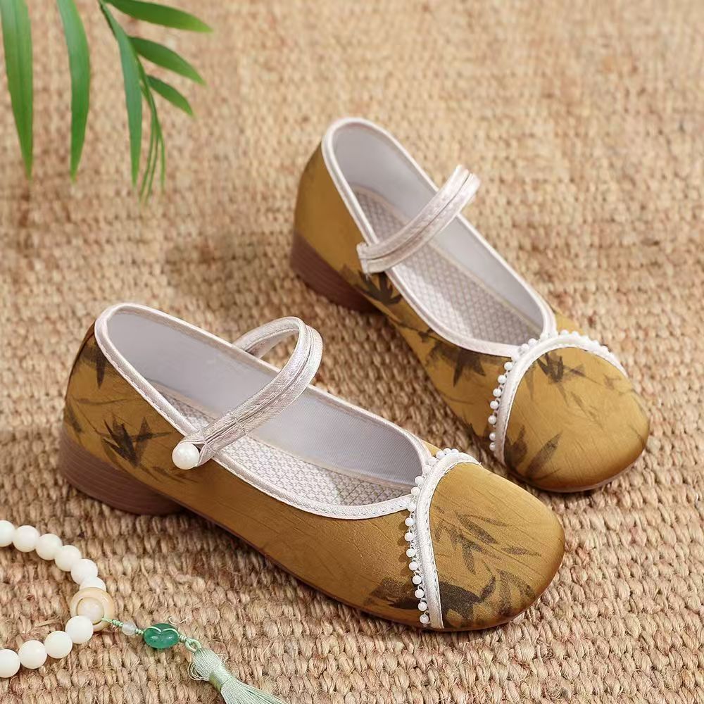 Chinese Style Women Low Heel C - Embroidery Canvas reseña y precio