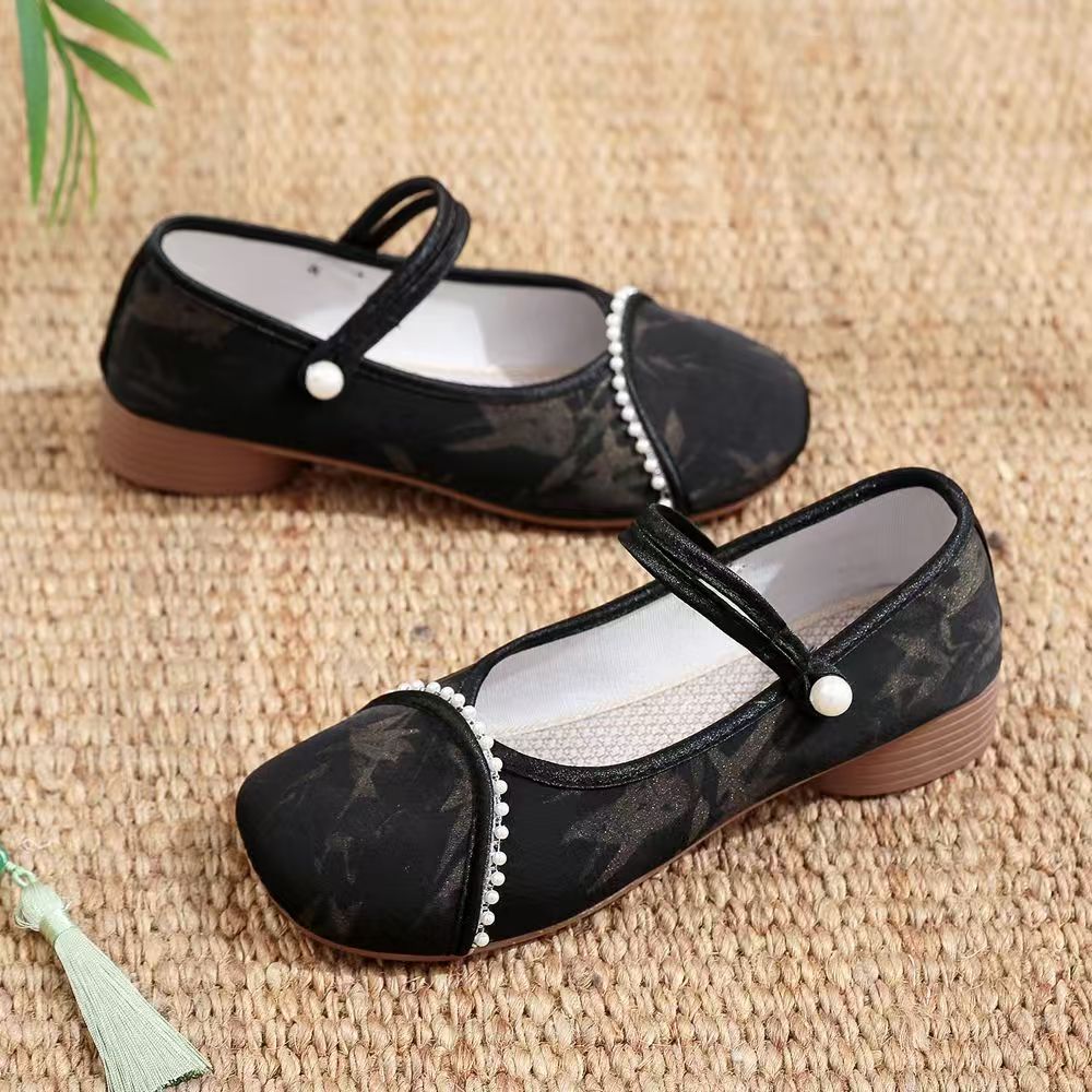 Chinese Style Women Low Heel C - Embroidery Canvas reseña y precio