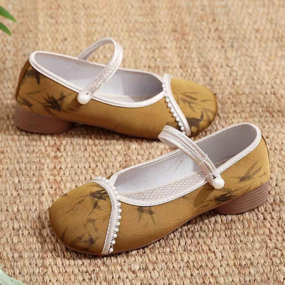 Chinese Style Women Low Heel C - Embroidery Canvas reseña y precio