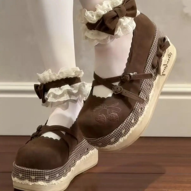 Lolita High Heels Height Incre - Embroidery Canvas reseña y precio