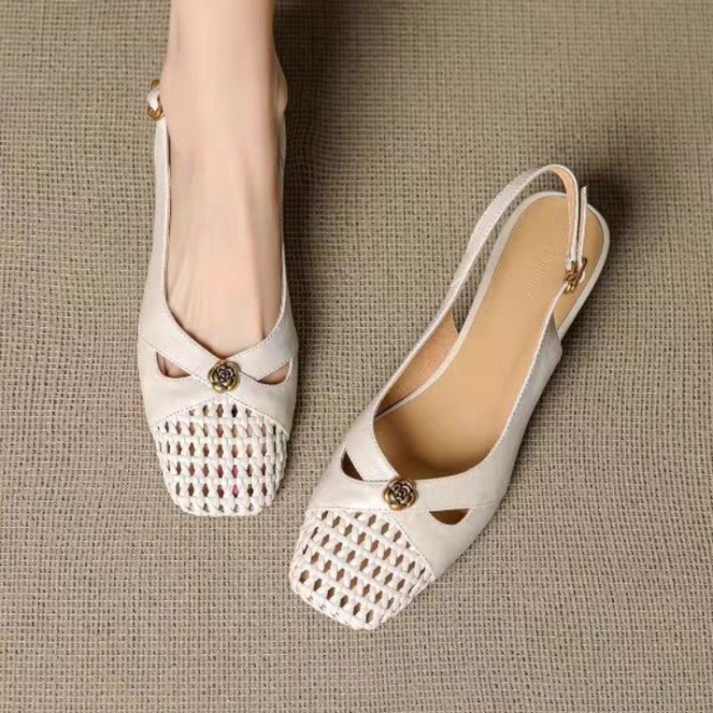 Women's French-style closed-to - Embroidery Flat Shoes reseña y precio
