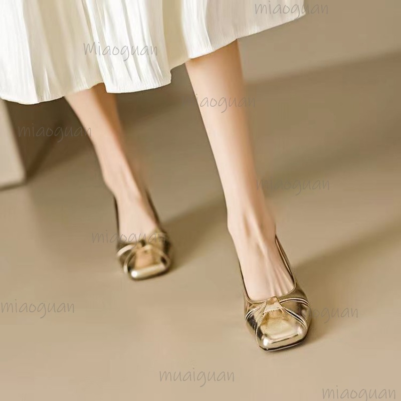 Cover Toe Low Heel Pumps Women - Embroidery Flat Shoes reseña y precio