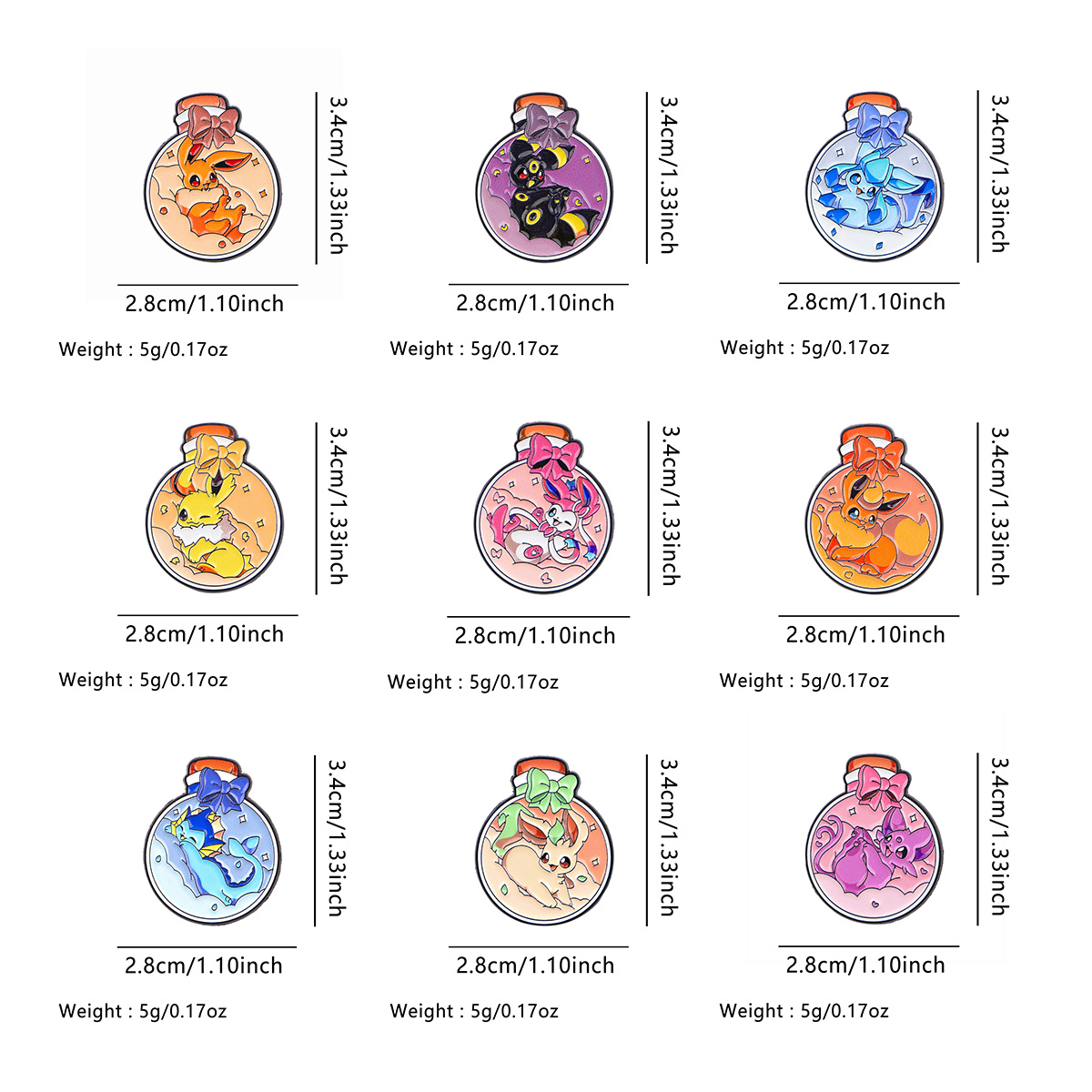 90s Anime Kawaii Elf Enamel Pi - Embroidery Illustration reseña y precio