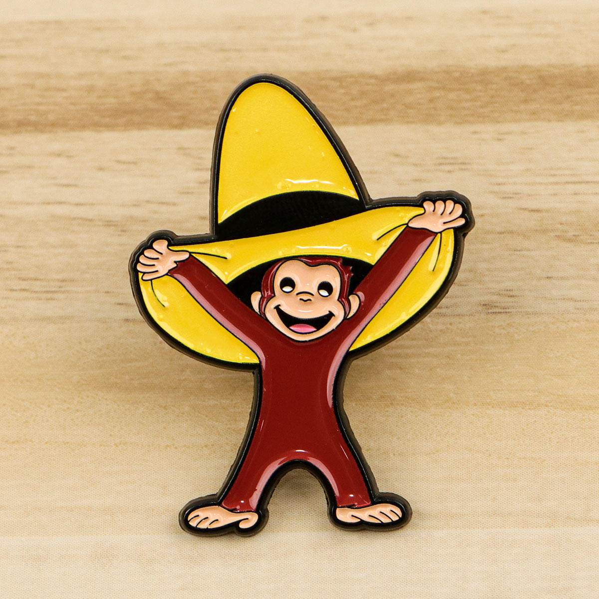 Cute Monkey Enamel Pin Funny B - Embroidery Illustration reseña y precio