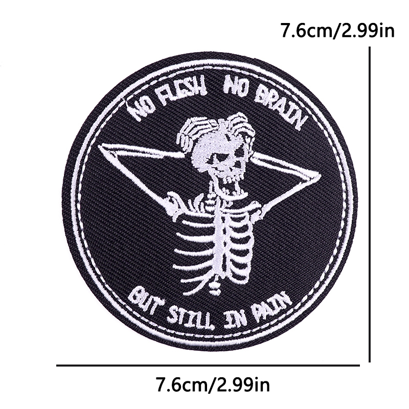 Skull Head Embroidery Patch Ir - Embroidery Design 3D reseña y precio
