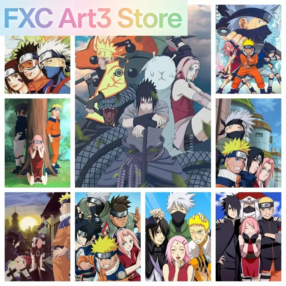 Frameless 1pc Naruto Class Sev - Embroidery Canvas reseña y precio