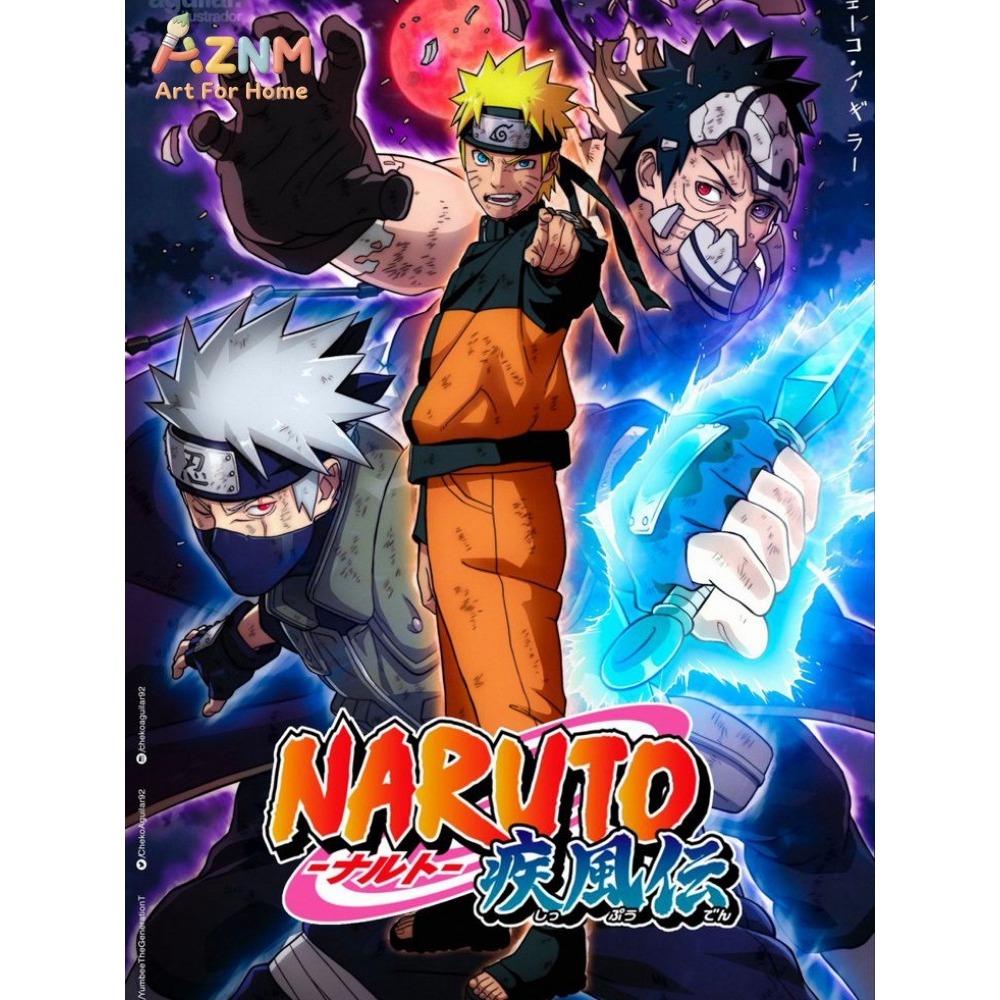 Frameless 1pc Naruto Class Sev - Embroidery Canvas reseña y precio