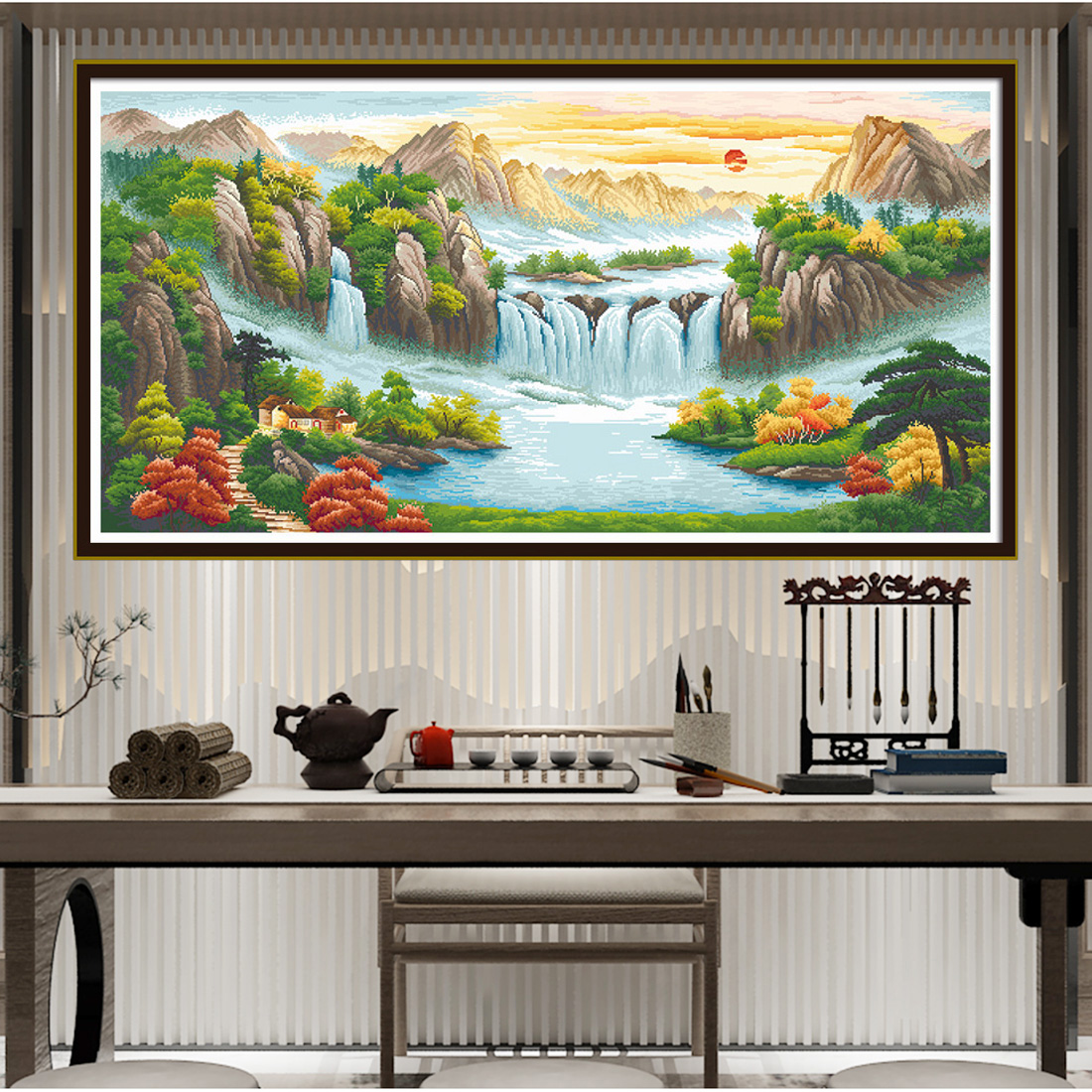 Printed Cross Stitch Set Hand  - Embroidery Running Stitch reseña y precio