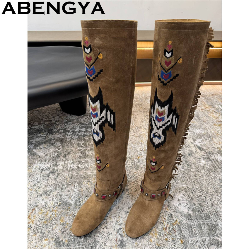 ABENGYA 2026 Winter New Knee H - Embroidery Yes reseña y precio