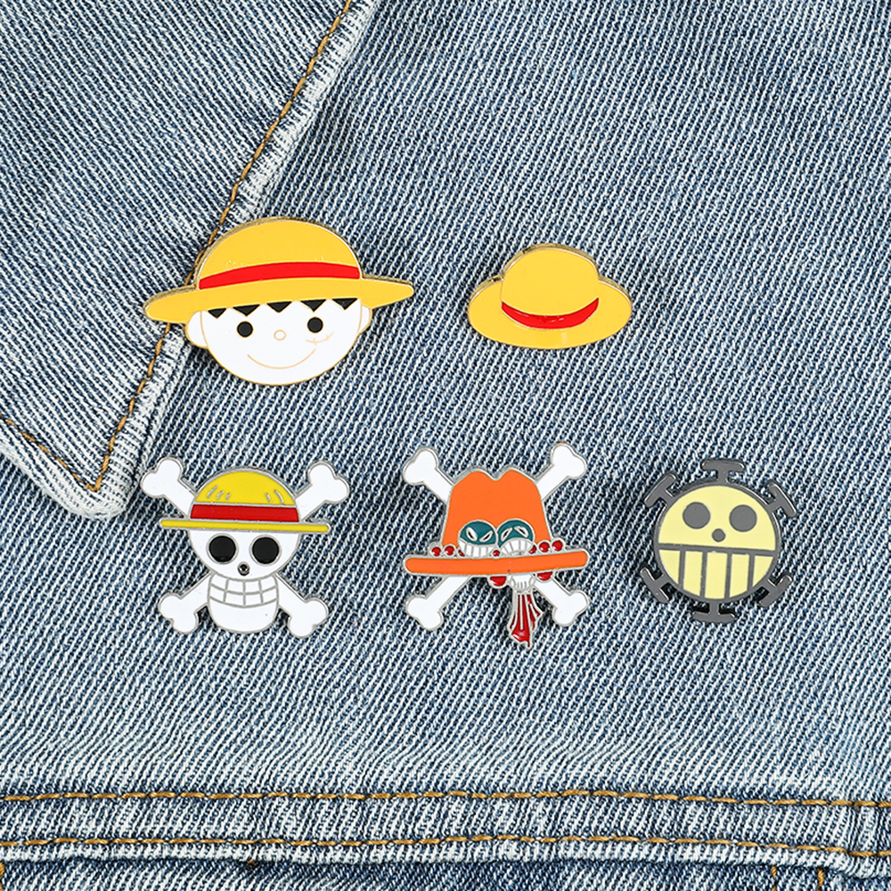One Piece Brooch Anime Cartoon - Embroidery Illustration reseña y precio