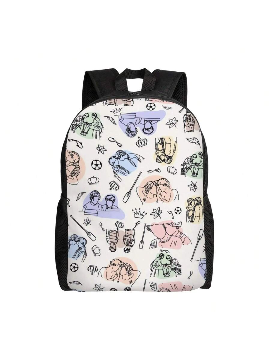 Casual Illustrated Backpack Wi - Embroidery Illustration reseña y precio