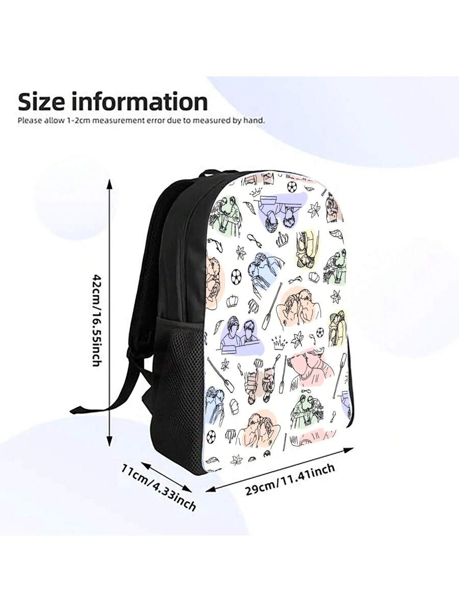 Casual Illustrated Backpack Wi - Embroidery Illustration reseña y precio