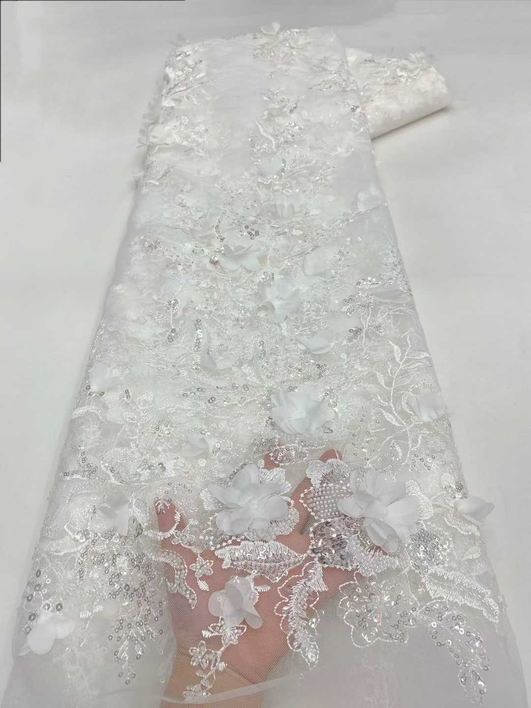 New Design African Tulle Lace  - Embroidery Design 3D reseña y precio