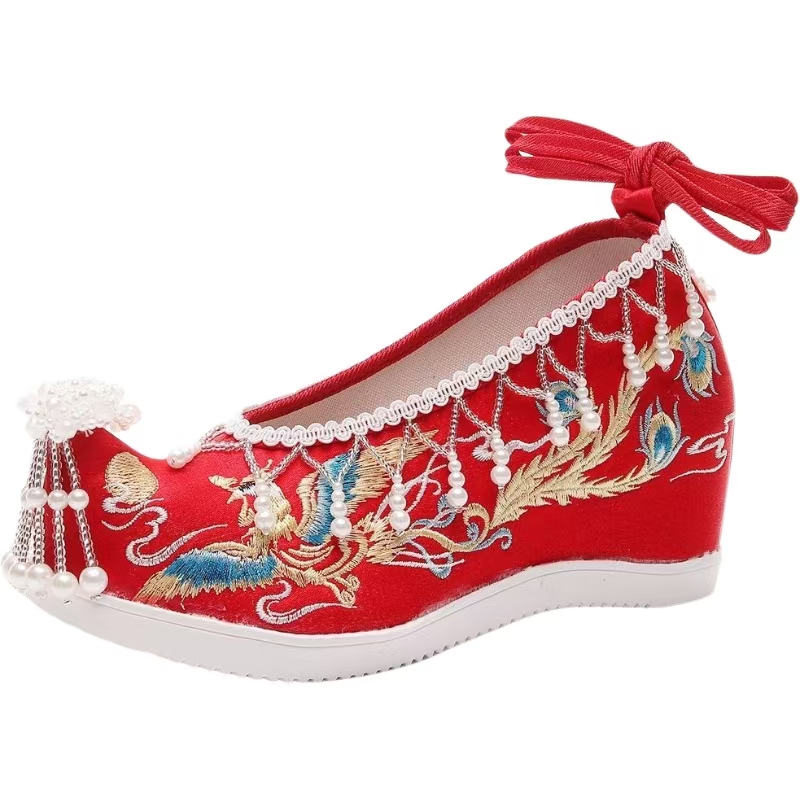 Women New Red Embroidered Wedd - Embroidery Canvas reseña y precio