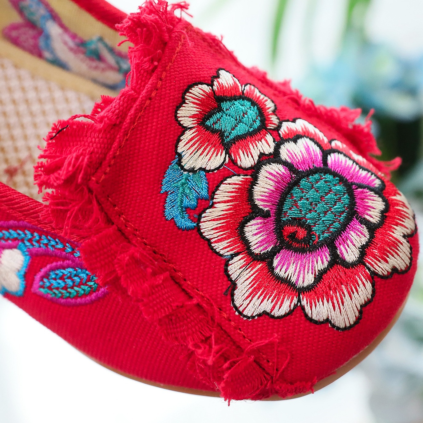 Woman Woven Shoes New Ethnic S - Embroidery Canvas reseña y precio