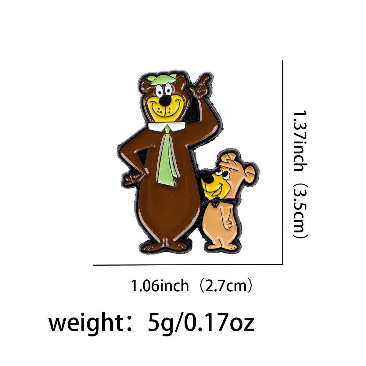 Cute Bear Enamel Pin Cartoon B - Embroidery Illustration reseña y precio