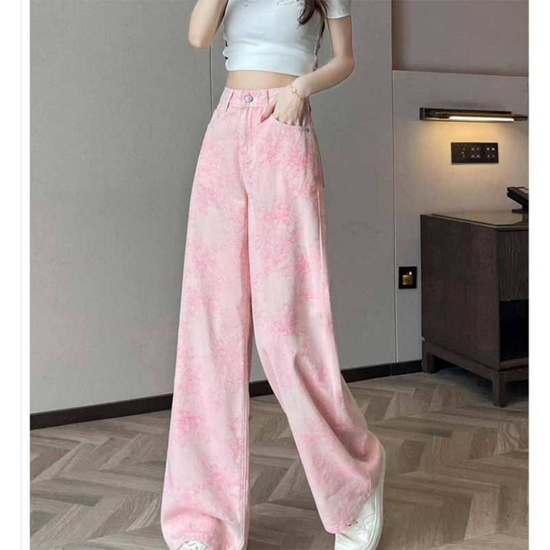 Pink Silk Denim Jeans Women's  - Embroidery Design 3D reseña y precio