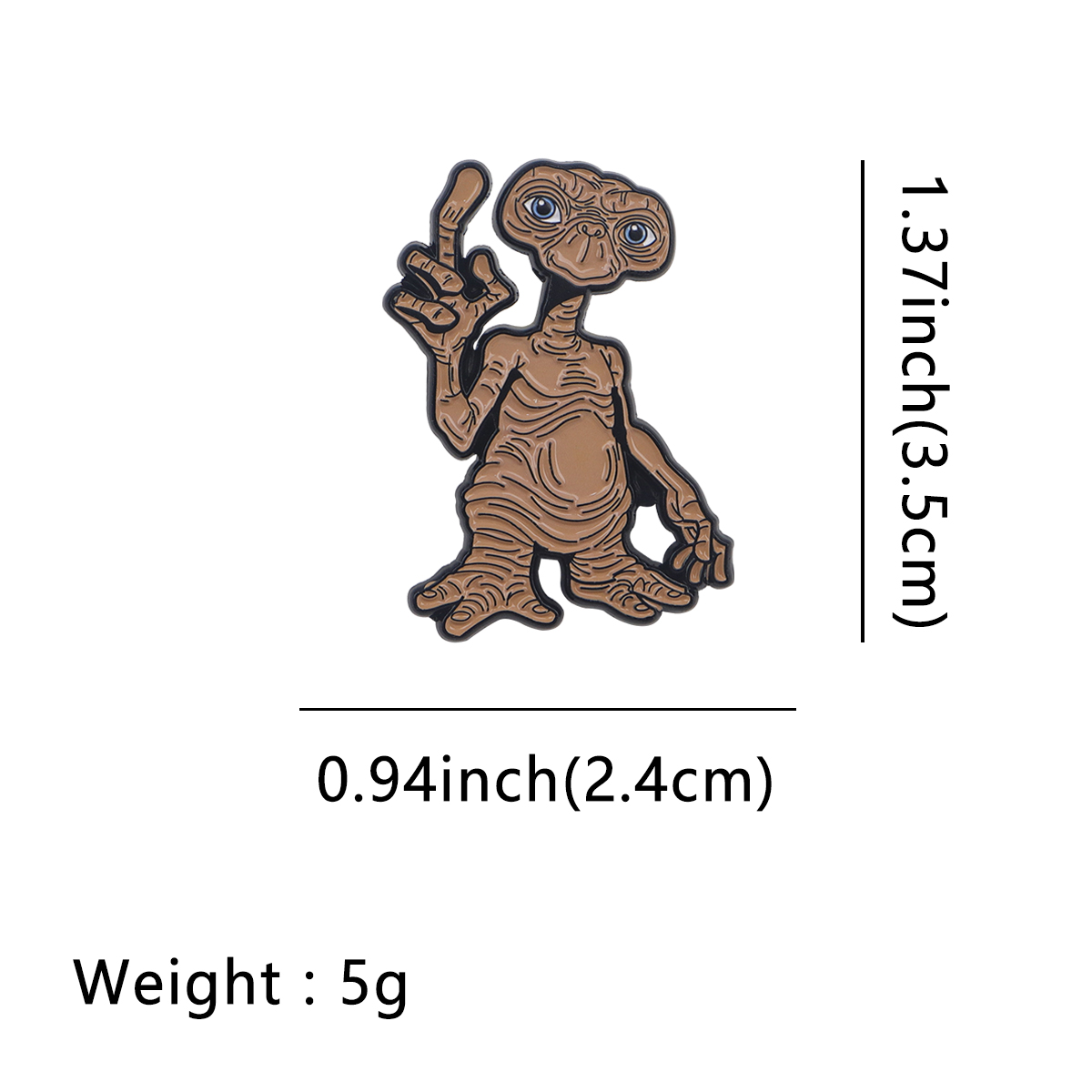 Vintage Funny Alien Enamel Car - Embroidery Illustration reseña y precio