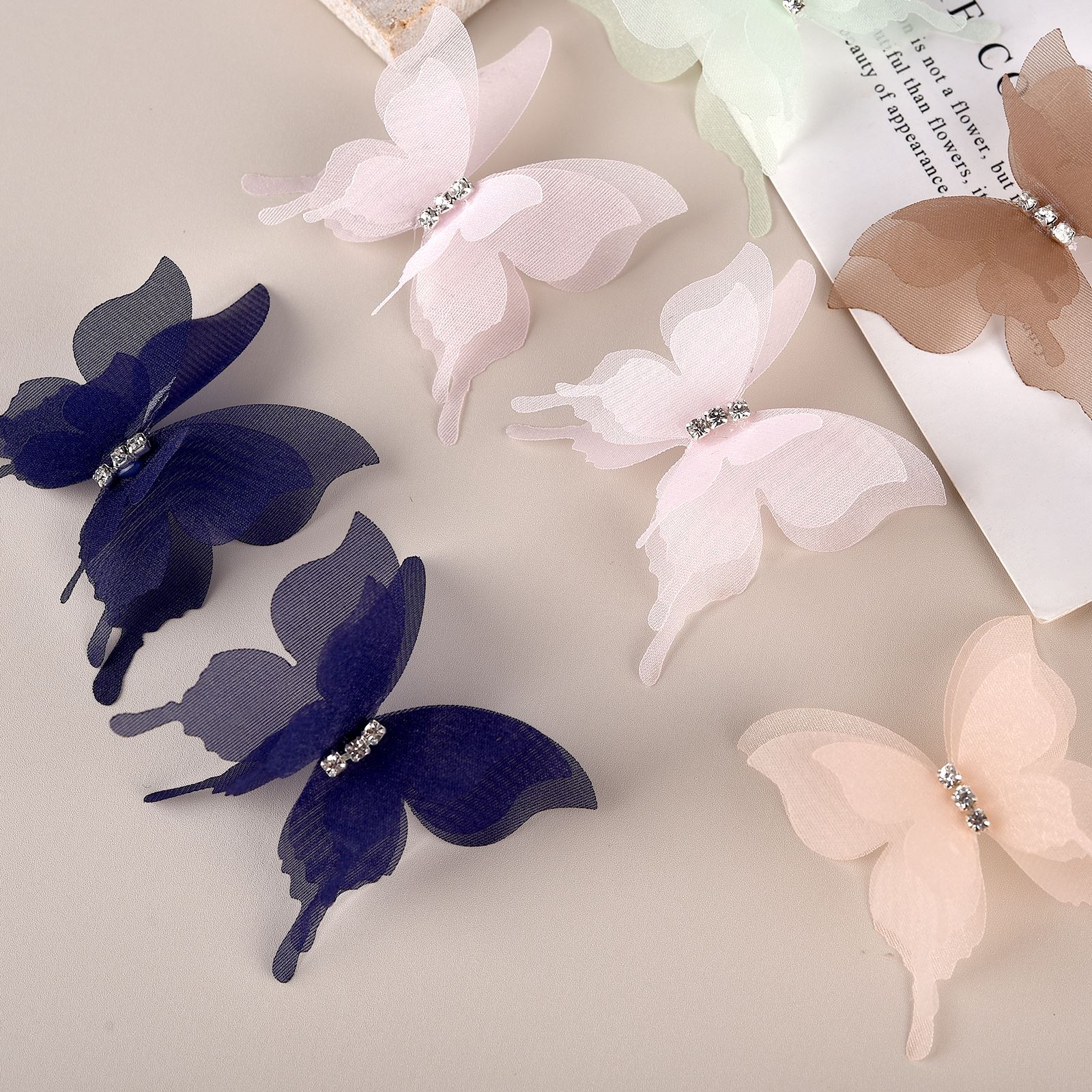 20pcs/Pack 3D Organza Butterfl - Embroidery Design 3D reseña y precio