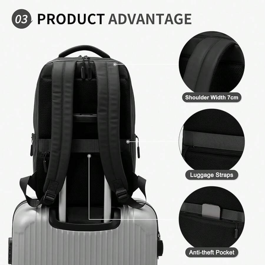 Waterproof Anti-Theft Laptop B - Embroidery Yes reseña y precio